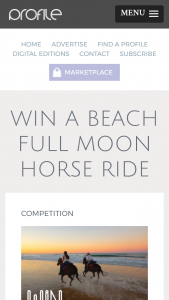 Profile mag – Win a Beach Full Moon Horse Ride