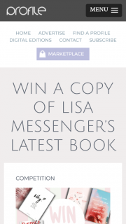 Profile mag – Win a Copy of Lisa Messenger’s Latest Book