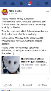QBD – Win One of Thirty The Snowman Double Passes