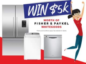 Retravision – Win $5k Worth of Fisher & Paykel Whitegoods (prize valued at $5,000)