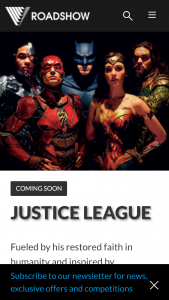 Roadshow – Win 1/199 Double Passes to The Premiere of Justice League on Nov 15th (prize valued at $100)