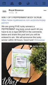 Royal Essence – Win 1 of 5 Peppermint Body Scrubs