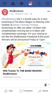 SheBrisbane – Win Two Double Passes to See The Bandwagon Dendy