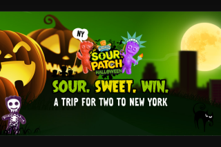 Sour Patch Kids – Win a trip for 2 to New York (prize valued at $10,000)