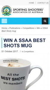 SSAA – Win a SSAA Best Shots Mug