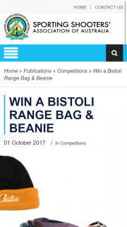 SSAA – Win Bistoli Range Bag & Beanie (prize valued at $75)
