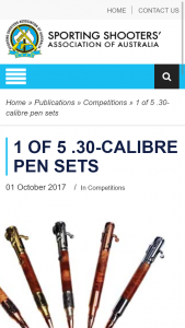 SSAA – Win One of Five 30calibre Pen Sets (prize valued at $185)