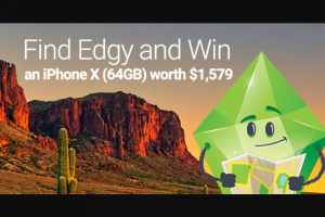 Student Edge – Win an Iphone X (64gb) Worth $1579 By Finding Edgy (prize valued at $1,579)