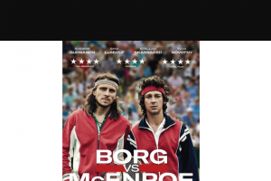 Sweepon – Win 1 of 15 Double Passes to Borg Vs Mcenroe (prize valued at $600)