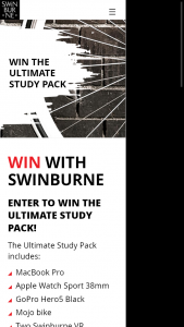 Swinburne University – Win The Ultimate Study Pack
