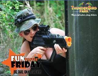 Thunderbird Park – Win a Double Pass for Laser Skirmish at Thunderbird Park The Winner Will Be Announced on Our Fb Page on Monday