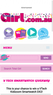 Total Girl – Win 1/6 Kidizoom Smartwatches  (prize valued at $540)