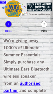 Ultimate Ears – Win One (1) of The Other Prizes Listed Below (prize valued at $50)