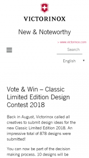 Victorinox – Win Classic Limited Edition Design Contest (prize valued at $500)