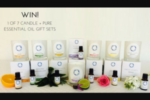 Wellbeing Magazine – Win 1 of 7 Candle Pure Essential Oil Gift Sets (prize valued at $60)