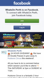 What’s on Perth – Win One of Twenty Double Passes to Hudsons Circus