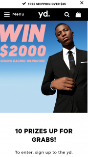 YD – Win Gift voucher valued at $2,000 (prize valued at $20,000)
