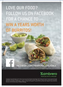 Zambrero – Win a Year’s Supply of Burritos