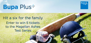 Bupa – Win 1 of 5 prizes of 5 tickets to the Megallan Ashes Test Series