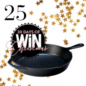 Mind Food – 30 Days Of Christmas – Day 25: Win 1 of 2 Lodge Cast Iron Skillets cookware valued at over $159 each