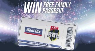 Weet-Bix – KFC Big Bash League Family Pass – Win 1 of hundreds of Family Passes  of 4 to the BBL