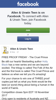 Allen & Unwin Teen – Win One of Three Proof Copies Just Tell Us What You Think Would Be The Best (or Worst) Thing About Being a Human In The World of Faerie