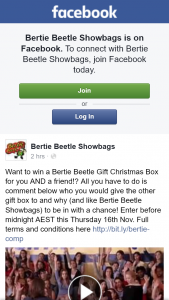 Bertie Beetle – Win a Bertie Beetle Gift Christmas Box for You and a Friend (prize valued at $118)