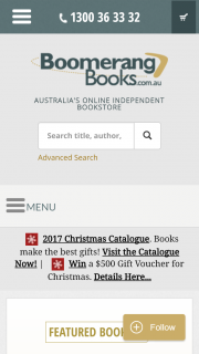 Boomerang books – Win a $500 Gift Voucher this Christmas (prize valued at $500)