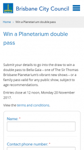 Brisbane City Council – Win a Double Pass to Bella Gaia – one of The Sir Thomas Brisbane Planetarium’s Vibrant New Shows – or a Family Pass Valid for Any Public Show