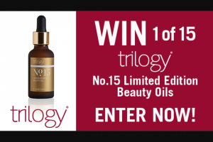 Channel 7 – Sunrise – Win a Trilogy No15 Limited Edition Beauty Oil