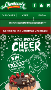 Cheesecake Shop – Win a Share of $20000 In Cheesecake Gift Cards (prize valued at $20,000)