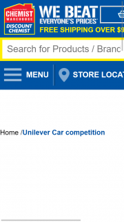 Chemist Warehouse Purchase Selected Unilever Products to – Win a Car Promotion (prize valued at $45,000)