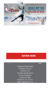 Coca Cola & Coors – Make a purchase & – Win The Promotion (prize valued at $19,058)