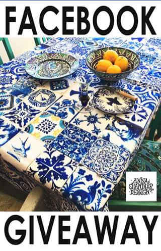 Gypsiana – Win a Spanish Tile Tablecloth (prize valued at $99)