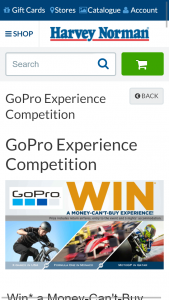 Harvey Norman – GoPro – Return Economy Airfares From The Winners Nearest Capital City (prize valued at $10,000)