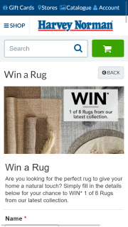 Harvey Norman – Win Natural Jh Rug Promotion (“promotion”) Terms and Conditions of Entry (“terms”) (prize valued at $1)