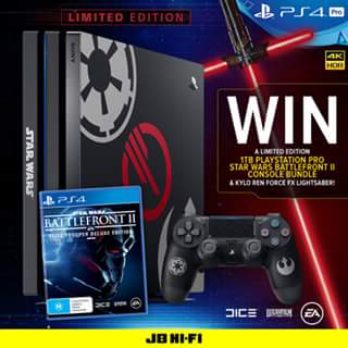 JB HiFi – Win a Star Wars Battlefront Ii 1TB PS4 Pro Console Bundle