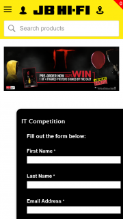 JB HiFi – Win 1 of 4 Framed Posters Signed By The Cast of It (prize valued at $800)