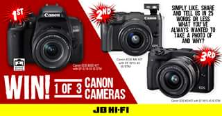 JB HiFi – Win 1 of 3 High-Performance Canon Cameras