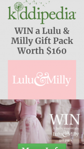 Kiddipedia – Win a Lulu & Milly Gift Pack (worth $160) (prize valued at $160)