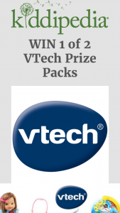 Kiddipedia – Win 1 of 2 Vtech Prize Packs