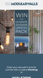Modular Walls – Win $2000 Worth of Prizes and Enhance Your Outdoor Lifestyle (prize valued at $2,000)