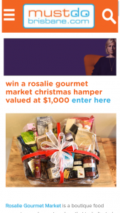 Must Do Brisbane – Win a Rosalie Gourmet Market Christmas Hamper Valued at $1000 (prize valued at $1,000)