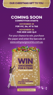 News Corp – Win $25000 Worth of Groceries (prize valued at $25,000)
