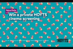 Optus Perks – an Entire Cinema for You and Up to 99 of Your Friends (prize valued at $12,300)