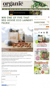 Organic Gardener – Win One of Five That Red House Eco Laundry Packs (prize valued at $114.9)