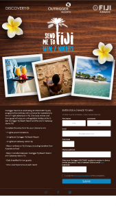 Outrigger resorts – Win a 7-night Adventure In Fiji (prize valued at $14,700)