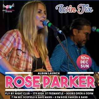 Perth Festivals & Events – Win Tickets to See The Amazing Rose Parker Perform for Her Under The Same Sun Album Launch at The Fly By Night Musicians Club on Sunday 10 December