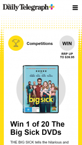 Plus Rewards – Win 1 of 20 The Big Sick DVDs (prize valued at $799)