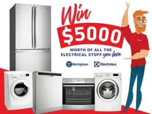 Retravision – Win $5000 Worth of All The Electrical Stuff You Love From Electrolux & Westinghouse Appliances Australia (prize valued at $5,000)